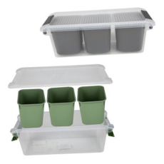 Food Container & Lid 1.96 Litre - 3 Divisions